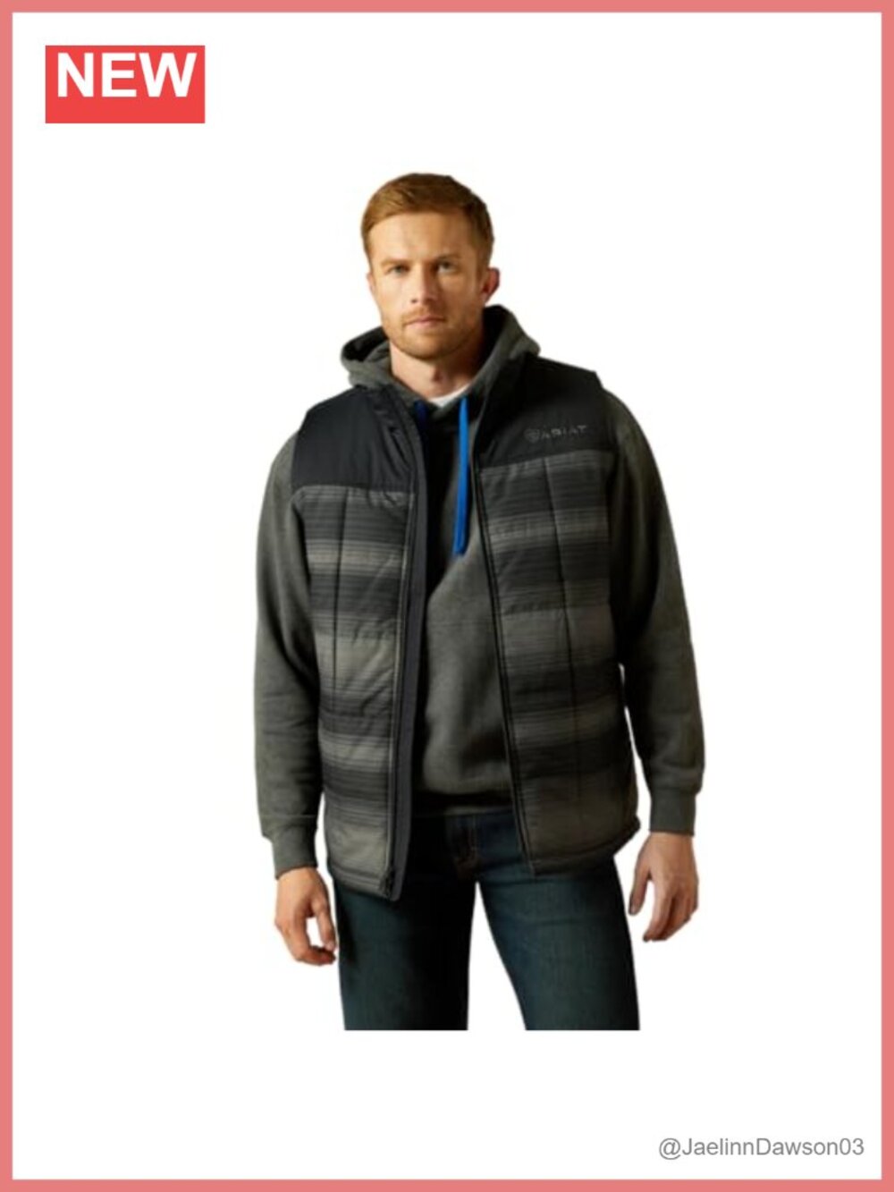 ARIAT Crius Insulated Vest Ripstop Water Resistant Quilted Cold Weather Outdoor